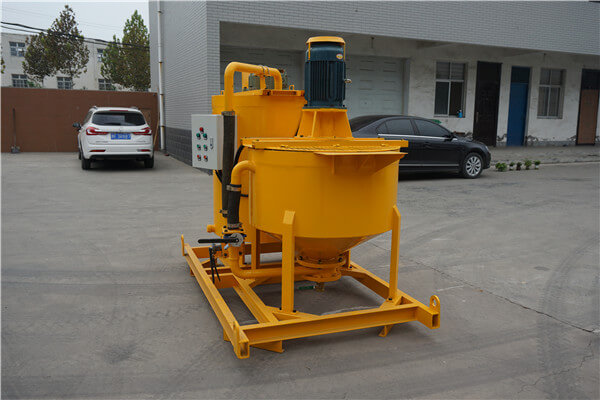 High speed cement grout mixer and storage machine