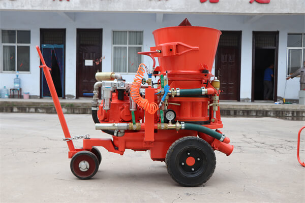 Coal mine dry mix refractory spraying gunite machine